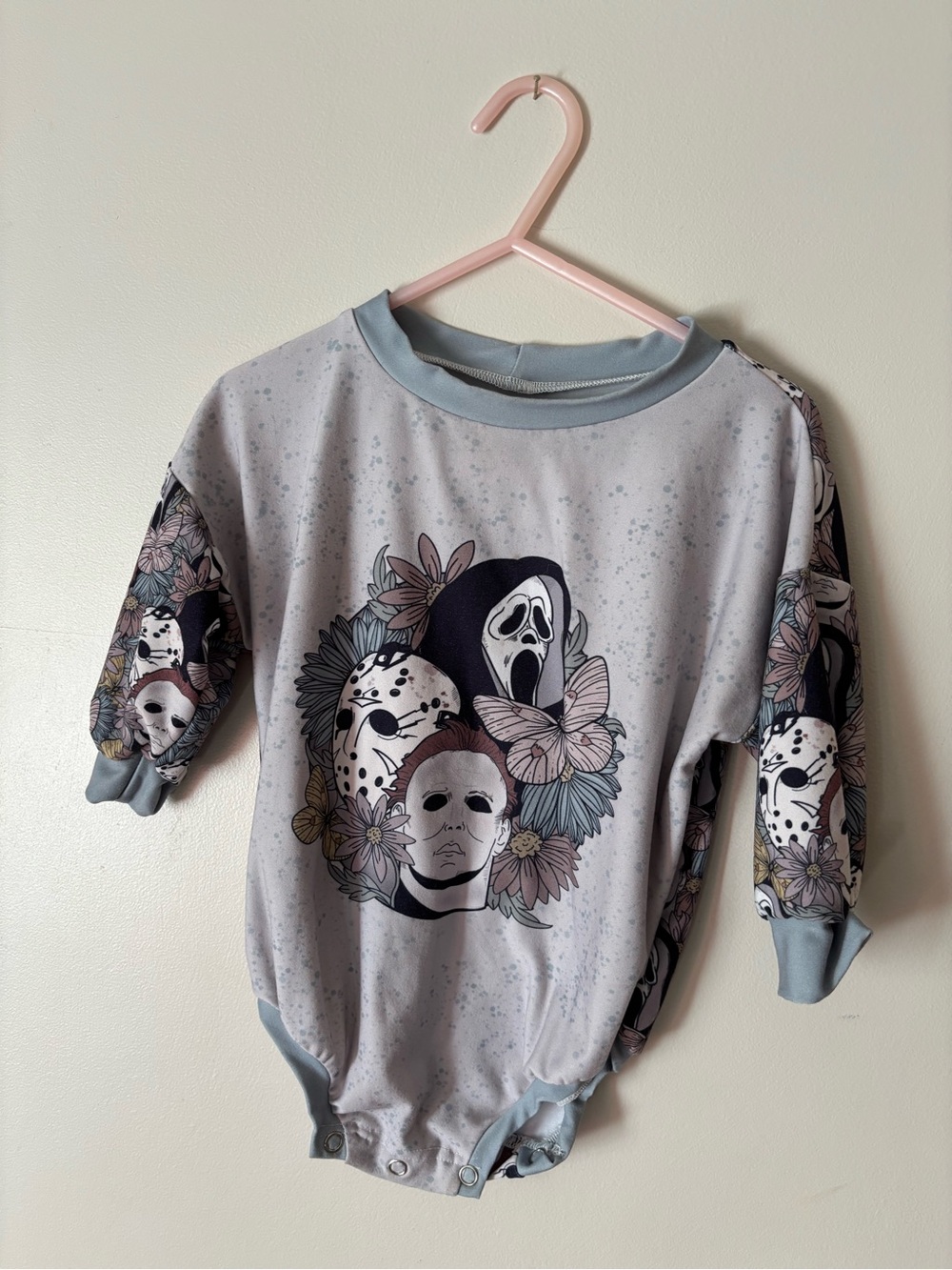 Kids Horror Mask Print onesie